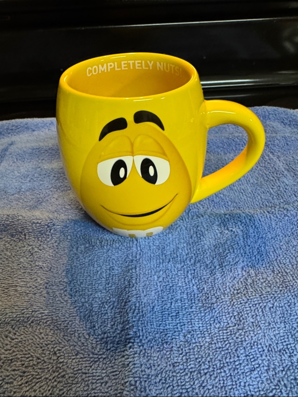 M&M's Yellow Emoji Face Ceramic Mug